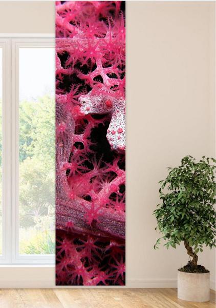 Flächenvorhang Meermomente Magenta Schiebevorhang, Schiebegardine, modern, 60 cm breit, 2,65 m hoch, 3 m hoch